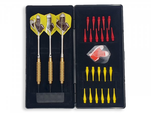 Dart Set "schwarz rot gelb" 16g Softdart